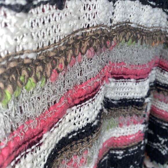 Free People Hippie Boho Festival Bubble Tea Hooded Poncho M/L - Picture 5 of 10